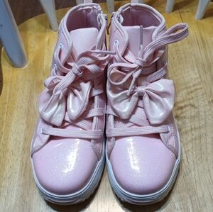 Disney Pink Glitter Sneakers with Bow